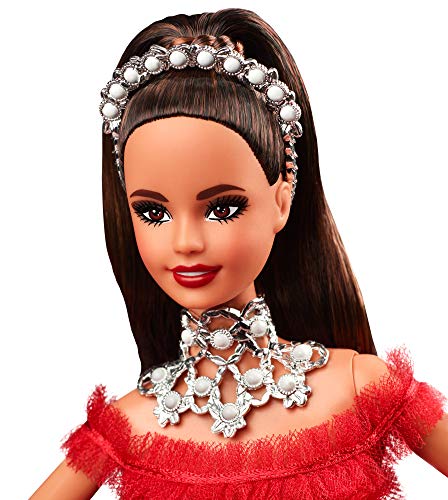 Barbie 2018 Holiday Doll, Brunette with Ponytail | BestPrincessToys.com