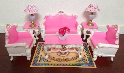Gloria Barbie Sized Deluxe Living Room Furniture & Accessories Playset