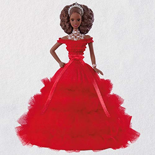 Hallmark Keepsake Christmas Ornament 2018 Year Dated, African American Holiday Barbie Doll Ornament