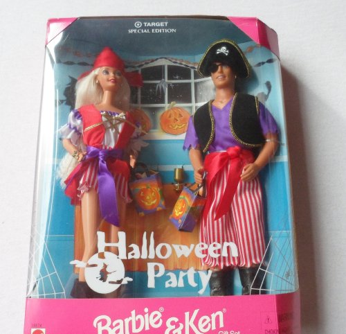 HALLOWEEN PARTY BARBIE & KEN DOLLS Set TARGET Special Edition w Barbie Doll & Ken Doll Dressed as PIRATES (1998)