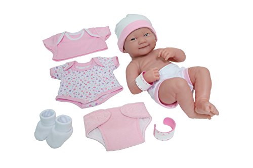 Berenguer Dolls 18543_La Newborn 8 Piece Layette gift set, 14-inch , Pink