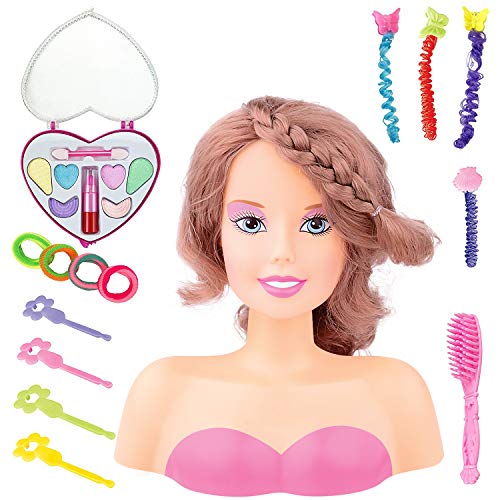 Liberty Imports Princess Styling Head Doll Playset with Beauty and Fashion Accessories for Girls (Brunette)