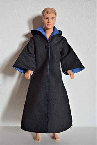 Handmade Wizard School Uniform Costume Cloak Robe Blue House Color fit 12
