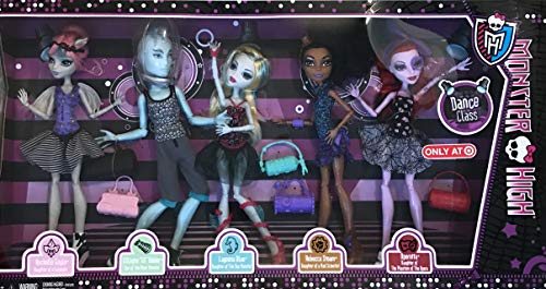 Monster High 5 Pack DANCE CLASS w Rochelle GOYLE, 'GIL' WEBBER, Lagoona BLUE, Rebecca STEAM & Operetta TARGET EXCLUSIVE (2013)