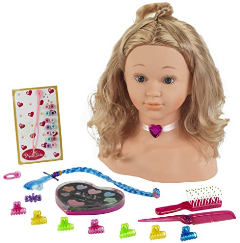 Theo Klein 5240 - Princess Coralie Hairstyling Head, Make-Up Head