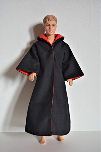 Handmade Wizard School Uniform Costume Cloak Robe Red House Color fit 12