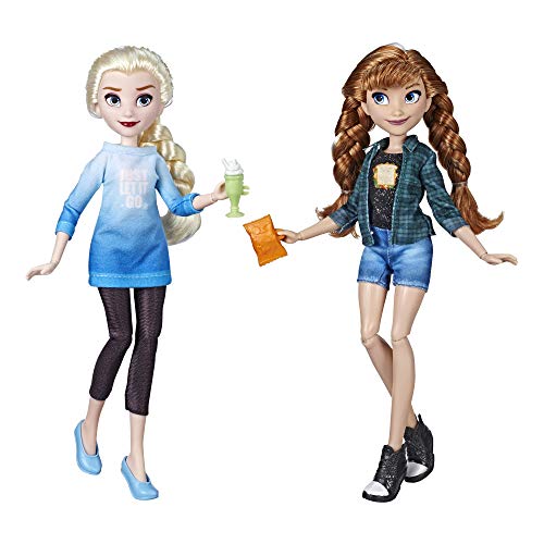 Disney Princess Ralph Breaks The Internet Movie Dolls, Elsa & Anna Dolls with Comfy Clothes & Accessories