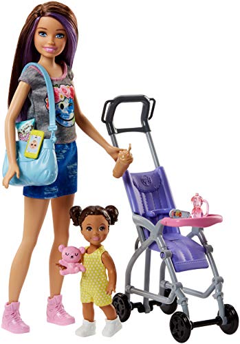 Barbie Skipper Babysitters Stroller Playset, Multicolor