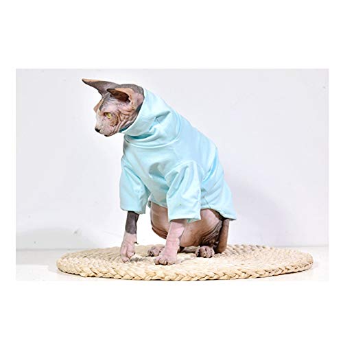DENTRUN Hairless Cats Shirt Cat Wear Turtleneck Cat Designer Warm Clothes, Sweater Best for Hairless Cat's New PHijama Clothes Cat's Pajamas Jumpsuit Cat
