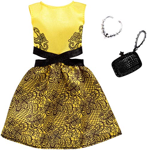 Barbie Complete Looks Yellow and Black Dress Fashion Pack