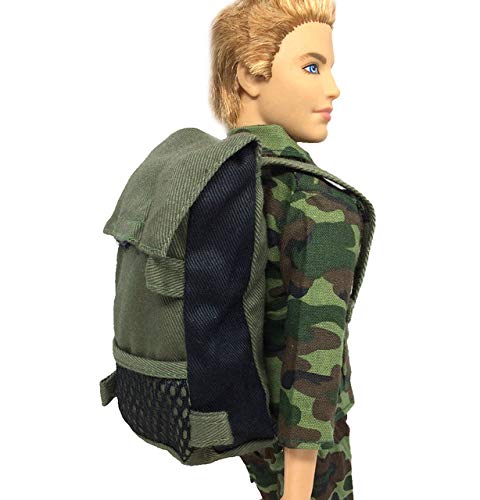 NATTEL Original Prince Doll Marines Combat Accessories Bag For Barbie Boy Male Ken Doll For 1/6 Best Gift