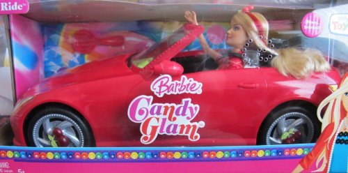 Barbie Candy Glam Sweet Ride Vehicle Giftset Doll with a Red Car