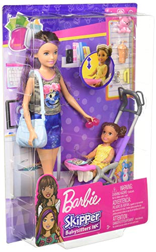 Barbie Skipper Babysitters Inc. Doll and Stroller Playset (Renewed)