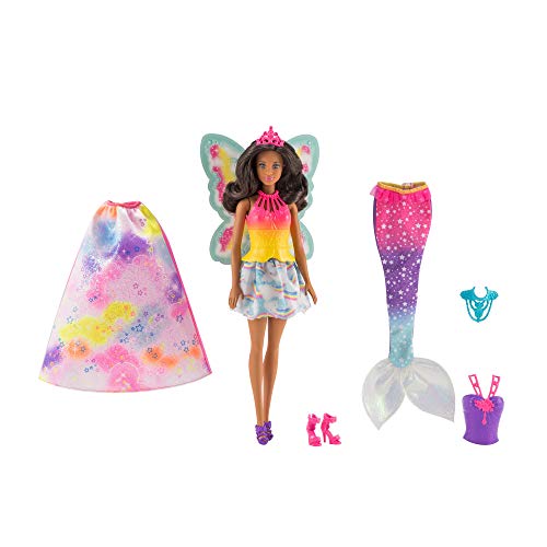 Barbie Dreamtopia Rainbow Cove Fairytale Dress Up Set, Black Hair