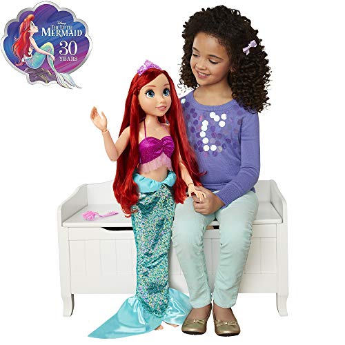 Disney Princess Ariel Doll My Size 32″ Tall Playdate Ariel Doll with Long Flowing Hair & Dinglehopper Hairbrush – Disney’s The Little Mermaid 30 Year Anniversary