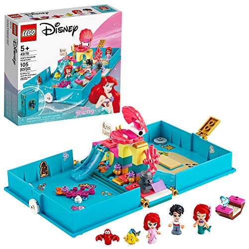 LEGO Disney Ariel's Storybook Adventures 43176 Creative Little Mermaid Building Kit, New 2020 (105 Pieces)