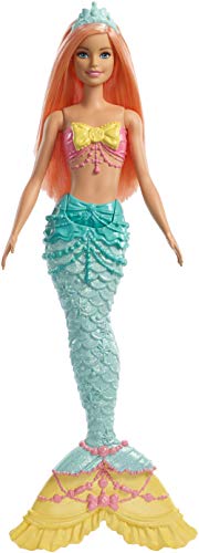 Barbie Dreamtopia Mermaid Doll, Approx. 12-Inch, Rainbow Tail, Coral Hair, for 3 to 7 Year Olds   