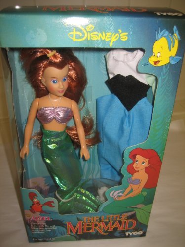 Ariel Little Mermaid Doll w/ Removable Fin & Bikini Top