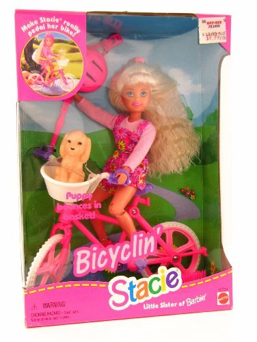 Little Sister of Barbie Bicylin' Stacie Includes Doll and Bicycle
