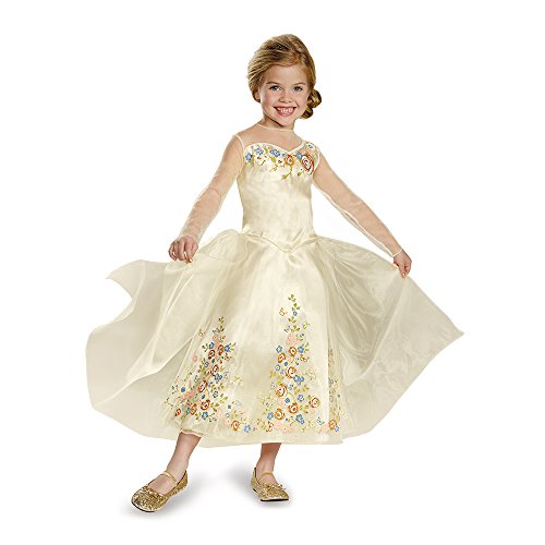 Disguise Cinderella Movie Wedding Dress Deluxe Costume, Medium (7-8)