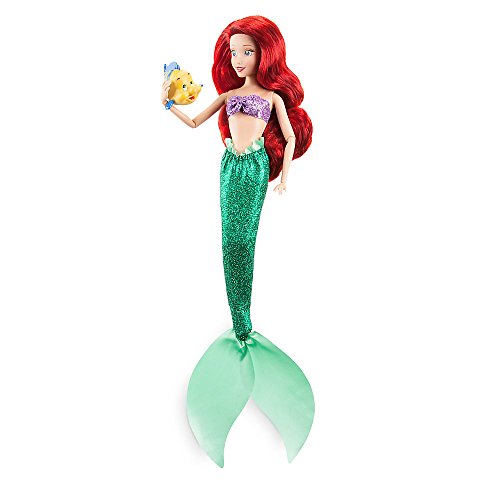 Disney Ariel Classic Doll with Flounder Figure - 12 Inch