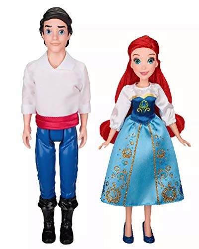 Disney Princess Ariel and Prince Eric 12 inch Doll Set, The Little Mermaid 30 Years