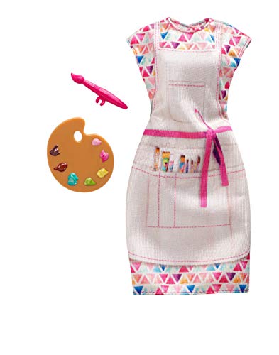 Barbie Clothes: Career Outfit for Barbie Doll, Artist Look with Palette and Paintbrush, Gift for 3 to 8 Year Olds