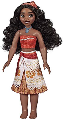 Disney Princess Moana of Oceania Fashion Doll with Skirt That Sparkles, Headband, & Necklace, Toy for 3 Year Olds & Up