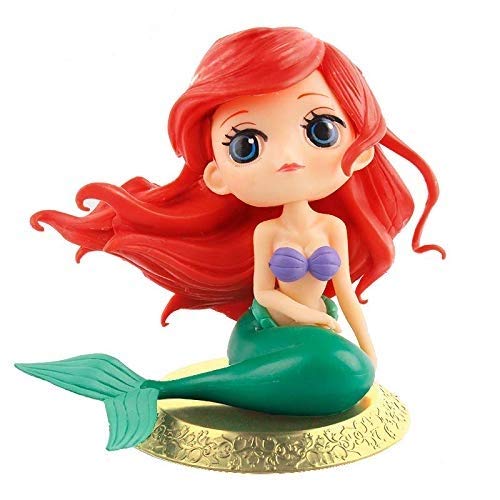 Big Eyes Mermaid Doll Cake Topper, Super Cute Cake Cupcake Topper for Christmas,Wedding Birthday Party Decoration(Gloden)