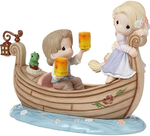 Precious Moments - Disney Tangled Love Lights The Way Limited Edition Bisque Porcelain Figurine Collectible - Birthday, Holiday Present, or Anniversary